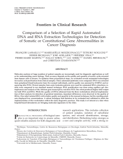 Comparison of a Selection of Rapid Automated DNA and RNA