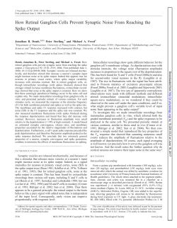 How Retinal Ganglion Cells Prevent Synaptic Noise From Reaching