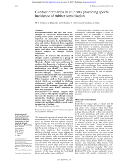 Contact dermatitis in students practicing sports: incidence of rubber