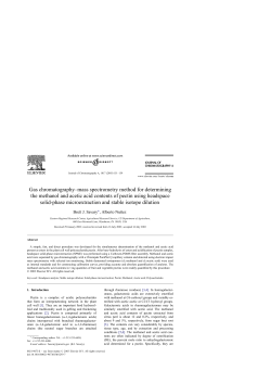 Gas chromatography&ndash;mass spectrometry method for