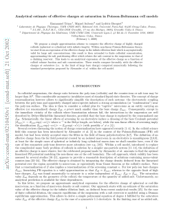 Analytical estimate of effective charges at saturation in Poisson