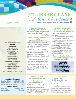 August 2009 - Library Lane Senior Residence