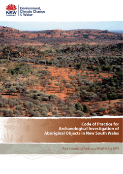 Code of Practice for Archaeological Investigation of Aboriginal