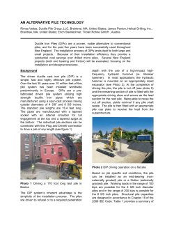 AN ALTERNATIVE PILE TECHNOLOGY