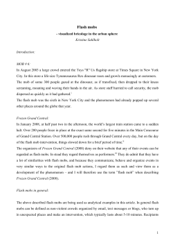 Flash mobs - Avantgardenet