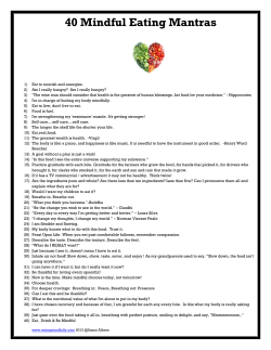 40 Mindful Eating Mantras