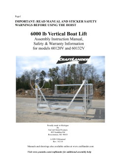 6000 lb Vertical Boat Lift
