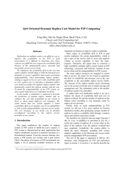 QoS Oriented Dynamic Replica Cost Model for P2P Computing