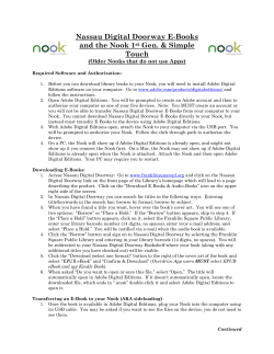 Downloading an E-Book to a Nook - Franklin Square Public Library