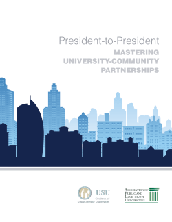 President-to-President: Mastering University