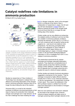 Catalyst redefines rate limitations in ammonia production
