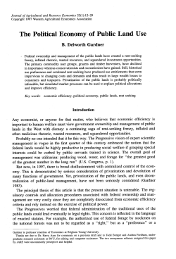 The Political Economy of Public Land Use