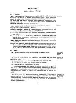 Leave and Leave Passages - the Department of Administration