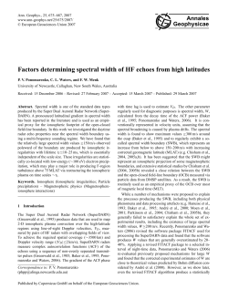 Factors determining spectral width of HF echoes from high latitudes