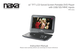 10&rdquo; TFT LCD Swivel Screen Portable DVD Player
