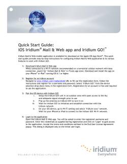 Iridium Go Mail And Web Users Manual