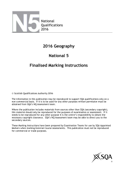 2016 Geography National 5 Finalised Marking Instructions