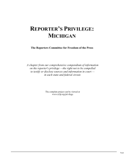 michigan - Reporters Committee for Freedom of the Press