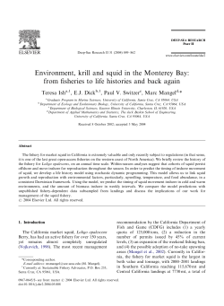 Environment, krill and squid in the Monterey Bay: from