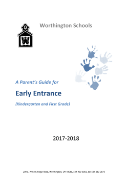 Early Entrance - Worthington Schools