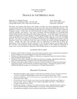 Medieval France - University of Oregon