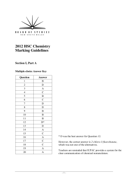 2012 HSC Chemistry Marking Guidelines