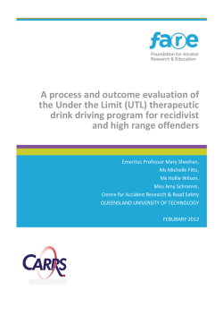 A process and outcome evaluation of the Under the Limit (UTL