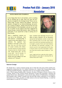 Interest Groups - U3A Site Builder Home Page