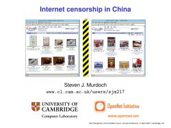 Internet censorship in China