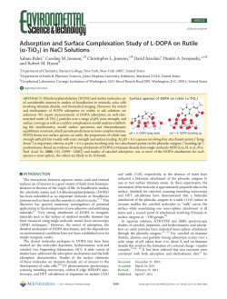 Adsorption and Surface Complexation Study of L