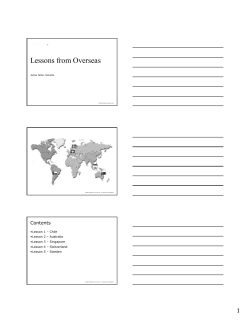 Lessons from Overseas - Institute and Faculty of Actuaries