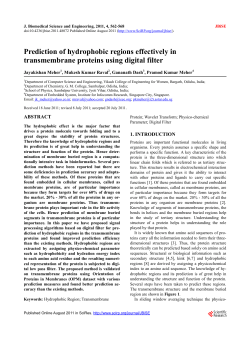 Prediction of hydrophobic regions effectively in transmembrane