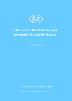 Submission to the Victorian Royal Commission into Family Violence