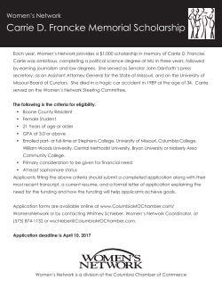 Carrie D. Francke Memorial Scholarship