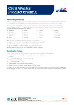 Civil Works&reg; Product briefing