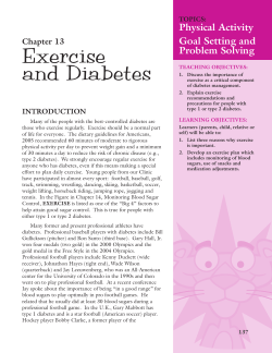 Exercise and Diabetes - University of Colorado Denver
