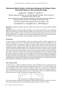 Mechanical States Studies on Half-span Swinging Arch Bridge of