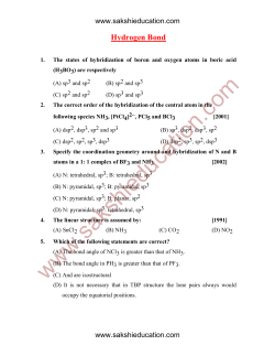 Hydrogen Bond - Sakshieducation.com