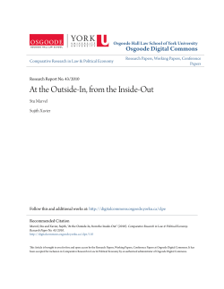 At the Outside-In, from the Inside-Out