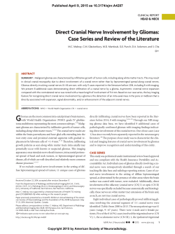 Direct Cranial Nerve Involvement by Gliomas