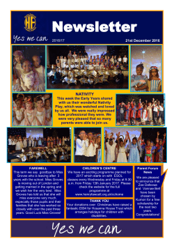 Newsletter - Henry Fawcett Primary School