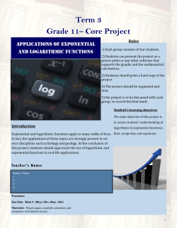 Term 3 Grade 11&ndash; Core Project