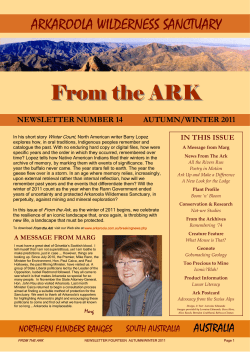 Fourteenth Editon - Arkaroola Wilderness Sanctuary