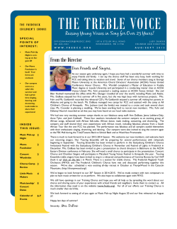 the treble voice - Frederick Children`s Chorus