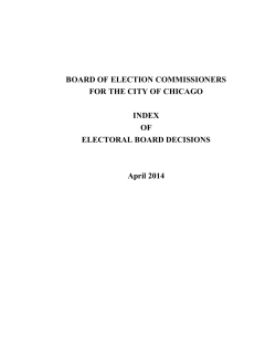 CBEC Electoral Board Decisions - Board of Election Commissioners