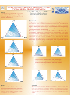 liquid-liquid-solid equilibria for ternary systems water + lithium