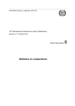 Statistics on cooperatives