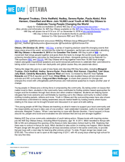 Margaret Trudeau, Chris Hadfield, Hedley, Serena Ryder