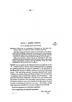 SILVA v. RAMEN CHETTY. 1895. D. C, Kandy, 8343