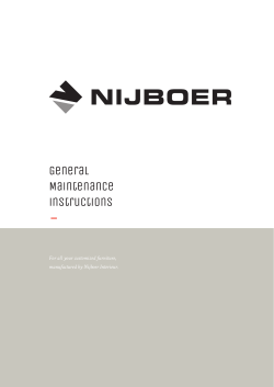 Maintenance instructions